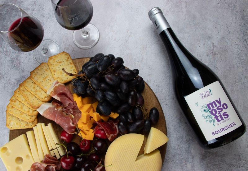 domaine de la perree vins saint nicolas de bourgueil cuvee myosotis charcuterie vin rouge vieilles vignes